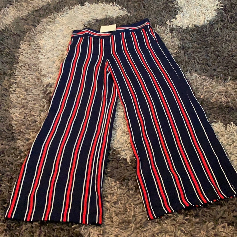 Cynthia Rowley striped palazzo pants size 12 inseam 31 1/2 NWT